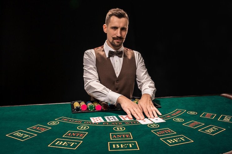 olxtoto vip live Sic Bo Dadu table with dealer, three dice, betting layout, and mobile betting interface